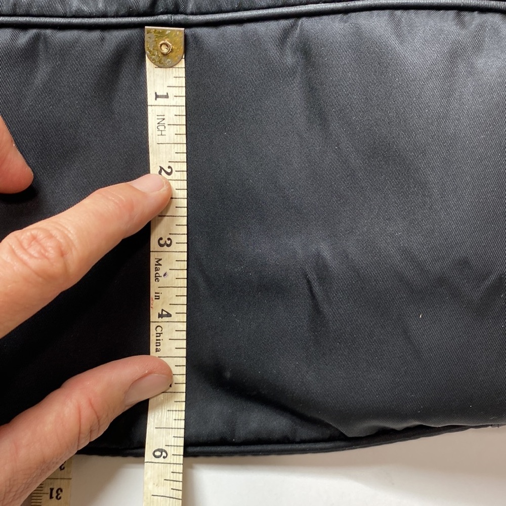 Vintage Prada Saffiano Triang Purse Baltic Black 2004 - Picture 9 of 12